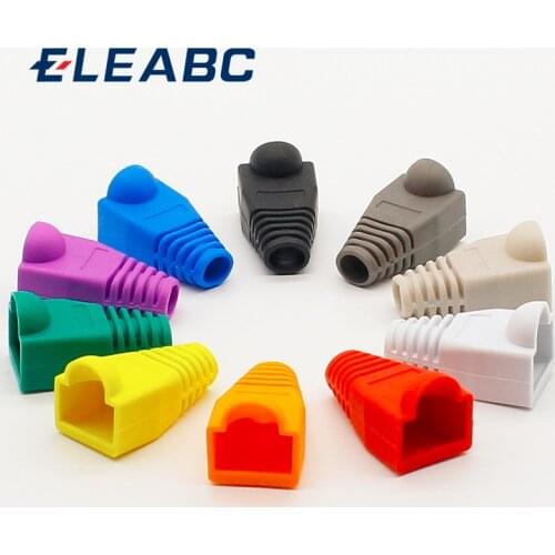 RJ45 connector caps cat5 cat5e cat6 multicolour sheath protective sleeve for network connectors ethernet cable
