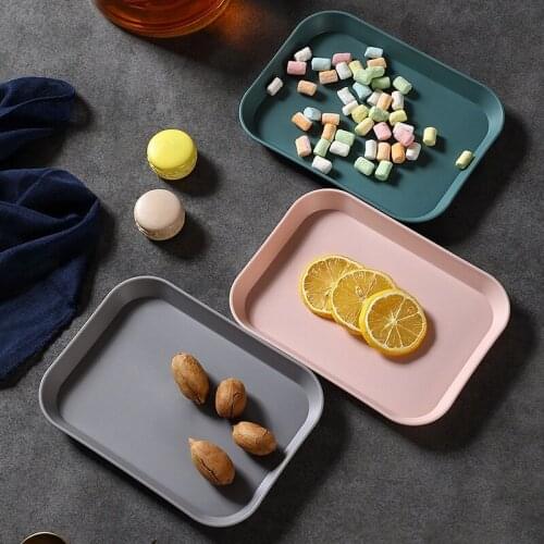 Creative Plastic Tray Multi-Function Storage Tray Rectangular Fruit Dessert Tray