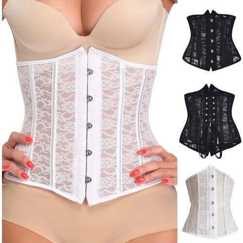 Lace Waist Cinchers Shapers Womens Boned Corsets Shapewear Outfit Sexy Lace Underwear Corset Waist Trainer Binders Shapers