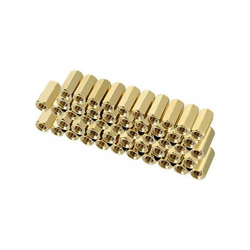 40pcs Brass Straight PCB Pillar Female Thread Hex Standoff Spacer M3x5x9mm