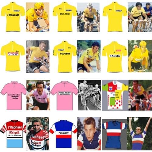 Hot Classic Retro Summer Mens Short Sleeve Cycling Jersey Wear Breathable MTB Bicycle Pro Team Bike Clothing Quick Dry 12 Style