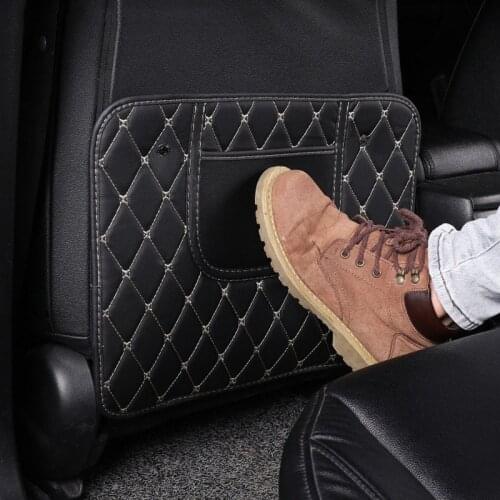 Multifunction Anti Child Kick Pad Portable Car Seat Back Protection Mat Cell Phone Tissue Small Objects Organizer Bag Accessory