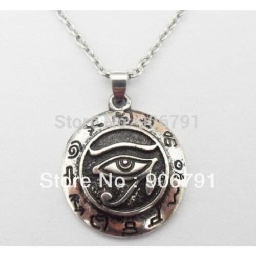 Fashion zinc alloy antique Silver plating Eye of Horse Necklace jewelry(A103277)