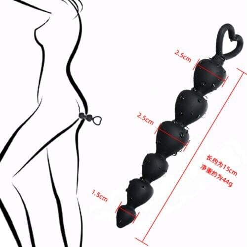 Soft 15cm Silicone Anal Beads Butt Plugs Ball Ass Massage Anaal Buttplug Dilatator Long Anal Plug Sexual Toys for Gay Men Woman