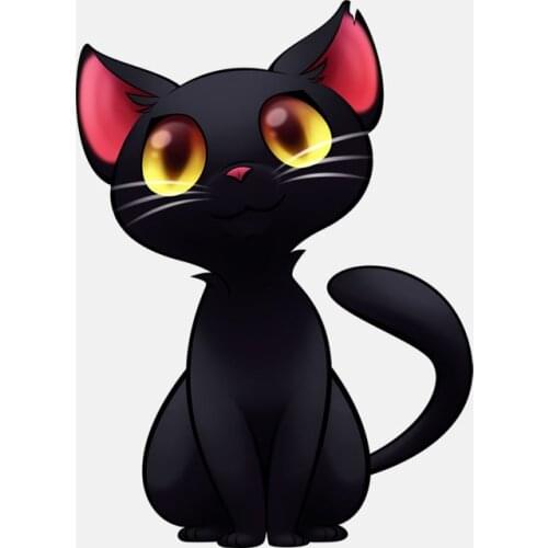 LLY-1130 Witch Cat Modeling Halloween Car Sticker PVC Motorcycle Cars Accessories Animal Decals Window Bumper Waterproof Decal