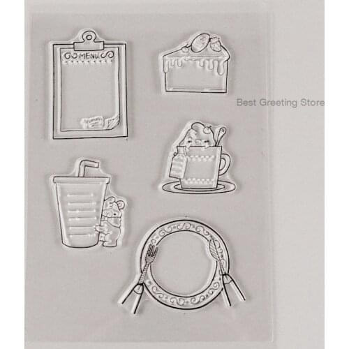 Mini Blank Menu Clear Stamps Food planner Journal Stamps Planner