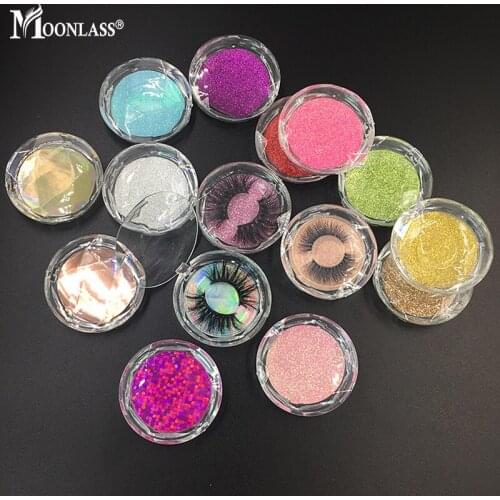 Mink Eyelashes Custom 3D Mink Lashes Boxes Packaging With Logo 10/50PCS 25mm Lashes Round Crystal Box Makeup Beauty Fake Lashes