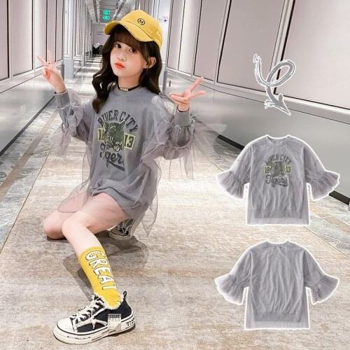 New Organza Spring Autumn Tops Hoodies Girls Sweatshirts Jacket Coat Kids Overcoat Outwear Teenager High Quality