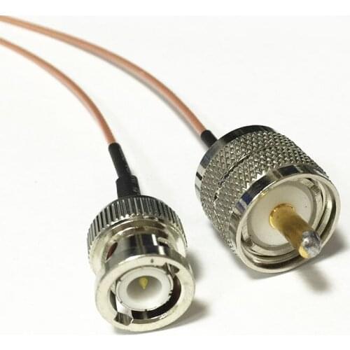 New BNC Male Plug Switch UHF Male Plug PL259 RF pigtail cable RG178 Wholesale 15CM 6" Adapter
