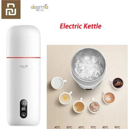 Original Xiaomi Deerma Portable Electric Kettle Thermal 350ML Water Bottle Temperature Control Smart Water Kettle OLED display