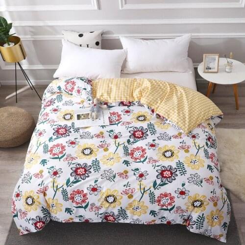 Simple Bedding Quilt cover (no Pillowcase)Duvet Cover Sets Bed Linen Sheet Single Double Queen King Size Quilt Covers Bedclothes