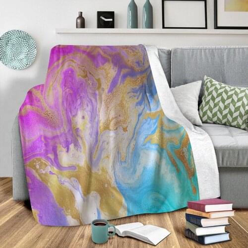 Psychedelic 3d printed fleece blanket for Beds Hiking Picnic Thick Quilt Fashionable Bedspread Sherpa Throw Blanket 06