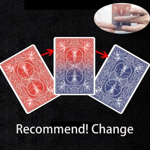 Recommend! Change by Lloyd Barnes -Color Changing Poker Card Magic Tricks Close Up Magia Mentalism Illusion Gimmick Props Magie