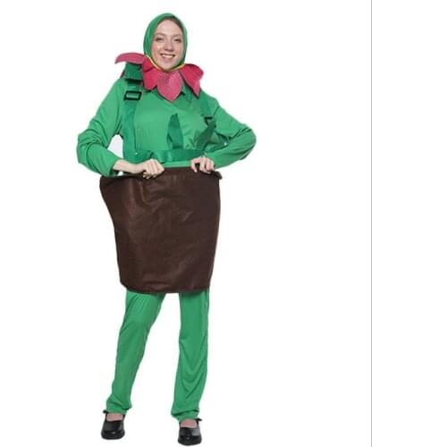 Stage props performance costume green plant flower pot Bonsai playing stage costume cosplay