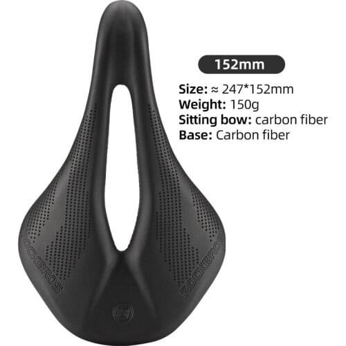 ROCKBROS Carbon Fiber Bike Saddle Ultralight High Strength Bicycle Seat Road Bike Saddle Comfort Bicycle Parts MTB Accessories