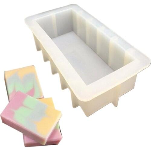 Silicone Soap Mold Handmade Rectangular Toast Mould Large Capacity 9.49x5.04in Baking Tools Bakeware Wholesale