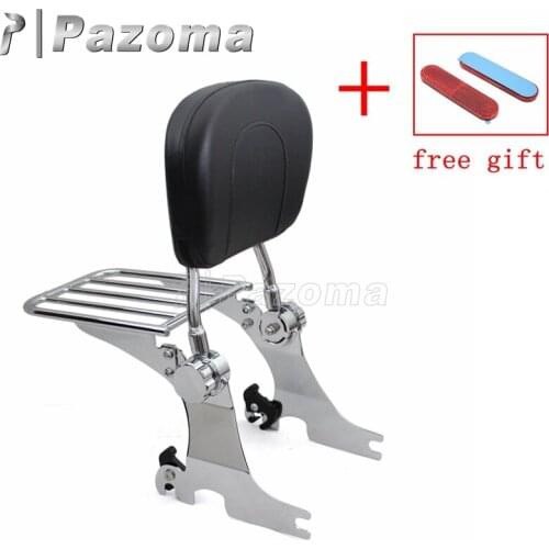Sissy Bar Rear Passenger Backrest Cushion Pad Motorcycle Detachable Luggage Rack for Harley Sportster XL1200 XL883 1994-2003