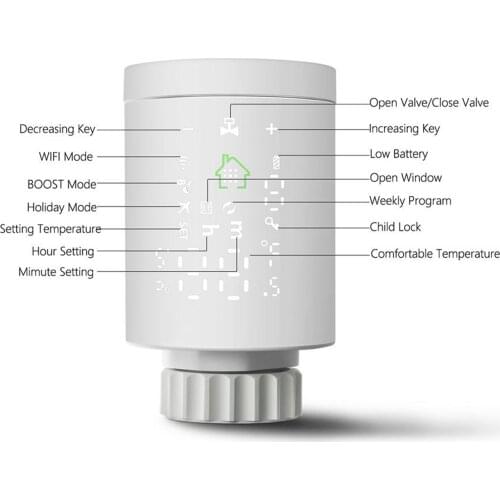 Universal Smart Radiator Thermostat, Personal or Collective Heating Temperature Remote Controller Adjuster