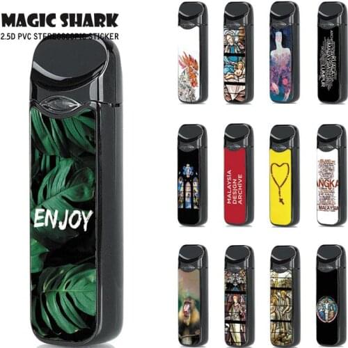 Magic Shark New God Church Baboon Leaf Sticker for Smok Nord Wraps Film Case Cover for Smok Nord E Cigarette