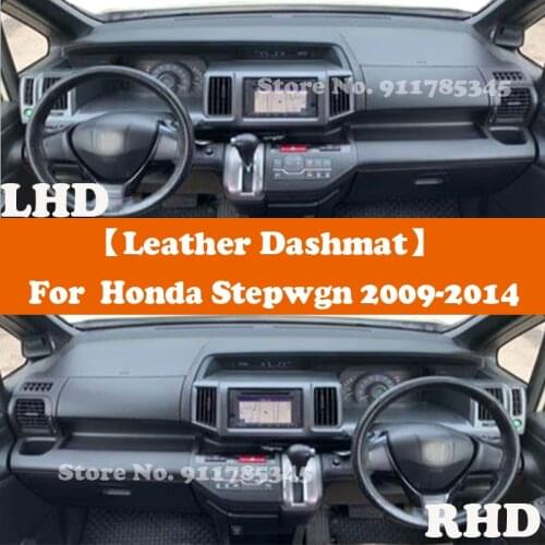 Suede Leather Dashmat Accessories Car-Styling Dashboard Covers Pad Sunshade For Honda Stepwgn Spada DBA RK1 5 RK6 VTEC 2009-2014