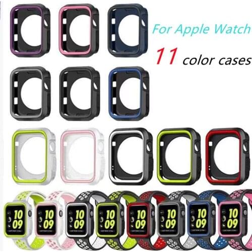 ProBefit Silicone+Hard Armor Case for Apple Watch 4 5 6 SE 40MM 44MM Frame Protective Bumper Cover for iWatch 3 2 1 38MM 42MM