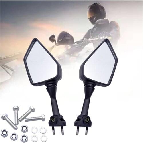 1 Pair Motorcycle Mirrors Racing Sport Bike Rear View Mirror For KAWASAKI NINJA 250R EX250 2008-2013 Black Motorcycle Mirror