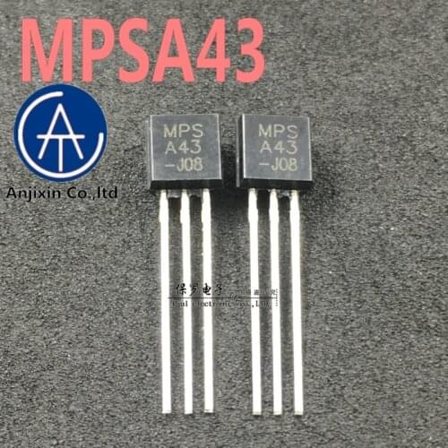 10pcs 100% orginal new power transistor MPSA43 A43 TO-92 transistor real stock