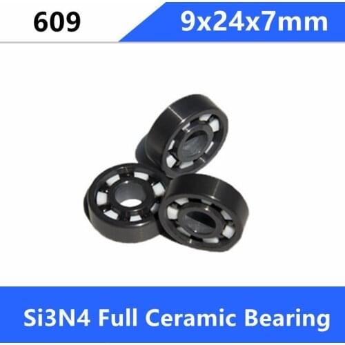 4/10pcs 609 Si3N4 full Ceramic bearing 9x24x7 mm Ceramic deep groove ball bearings 9*24*7mm