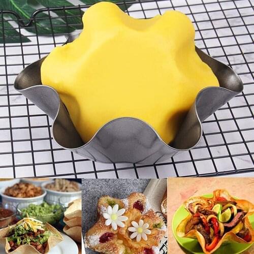 MLGB Nonstick Carbon Steel Tortilla Shell Pans Baking Molds Bake and Serve Sets Black