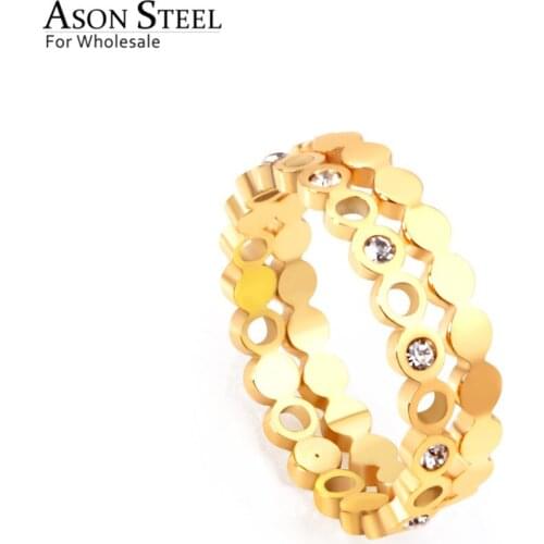Кольца с фианитами для женщин ASONSTEEL China At AliExpress