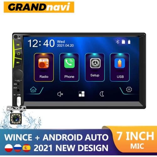 2din Car Radio Android Auto Mp5 Player Touch Screen 7” Carplay Bluetooth Mirror link Autoradio 2 Din For VW Toyota Nissan Lada