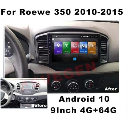 Anddroid 10 Car Multimedia Player For Roewe 350 2010-2015 4+64G With CarPlay GPS Auto Radio Navigation Stereo
