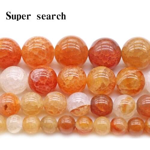 Wholesale Natural Stone Chalcedony Light red Agat Loose Round Beads Bracelet Necklace lady 6 8 10 MM Pick size For Jewelry