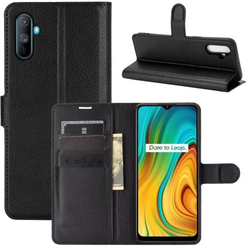Book Style PU Leather Case Cover for Realme C3 Flip Wallet Phone Bags Cases with Stand for Realme C3