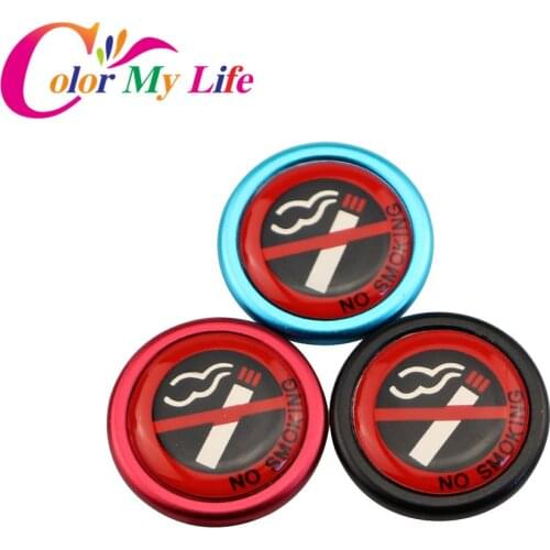 Color My Life Aluminium Alloy Car Styling Car Sticker No Smoking For Opel Astra G H J Mokka Insignia Vectra Meriva Corsa Zafira