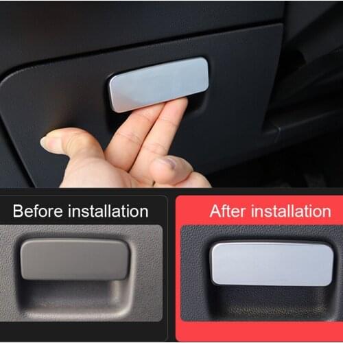 For Volkwagen Golf 7 MK7 2013 2014 2015-2018 ABS Chrome Matte Inner Front Glove Storage Box Handle Cover Trim Car Accssories