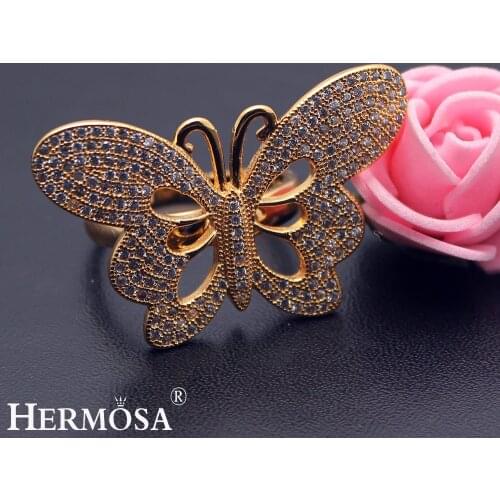 Hermosa BUTTERFLY Fashion Mystic Nano Jewelry Party NEW HOT Womens Rings Size 9