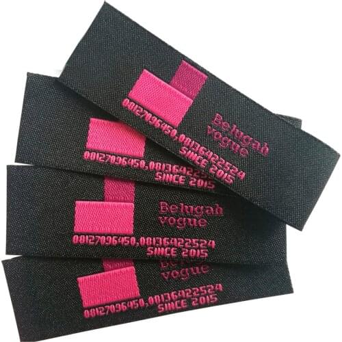 Customized Garment Woven Labels For Needlework Clothes Tag Private Patchwork Accessories Label Famous Brand Logo Fabric Tags