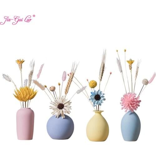 JIA-GUI LUO Ceramic Home Vase Nordic Decoration Home Home Decore Bathroom Decoration Accessories Flower Vase C076
