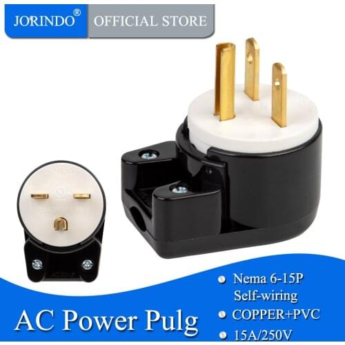 JORINDO NEMA 6-15PT American Standard self-wiring plug,Nema 6-15PT America Industrial level high-power Male self-wiring plug