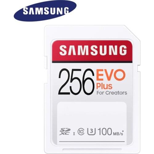 SAMSUNG EVO Plus SD Card C10 Max 100MB/s Flash Card 32GB 64GB 128GB 256GB SDXC SDHC Class 10 Memory Card For Camera