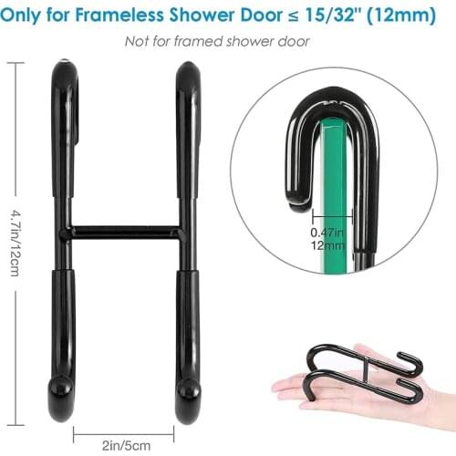 Shower over the Door Hooks, Towel Hooks for Bathroom Frameless Glass Shower Door, Shower Squeegee Hooks