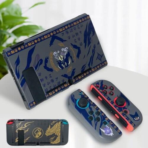 Soft TPU Skin Matte Joycon Protective Case for Monster Hunter RISE Nintendo Switch NS Joy-Con Back Housing Shell Cover Protector