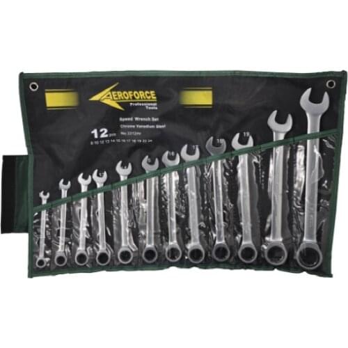 12pc 72T ratchet combination wrench set