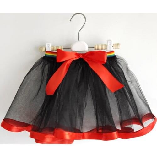 New year Summer Baby Multilayer Tulle Tutu Skirt Colorful Pom Princess Mini Dress Children Clothing Pettiskirt Girl Clothes
