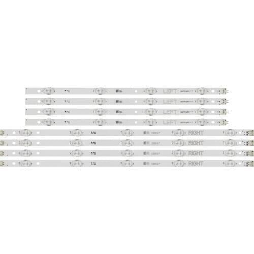 New Kit 8 PCS LED backlight strip for LG 49UJ630V 49LJ550M 49LJ5500 49LG594V NC490DUE-AAFX1-41CA GAN01-1294A-P1 GAN01-1295A-P1