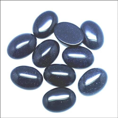 Wholesale 10pcs/Lot Nature Blue Sand cabochon moonstone pendant or rings adhesive surface decoration 18x25mm with other sizes
