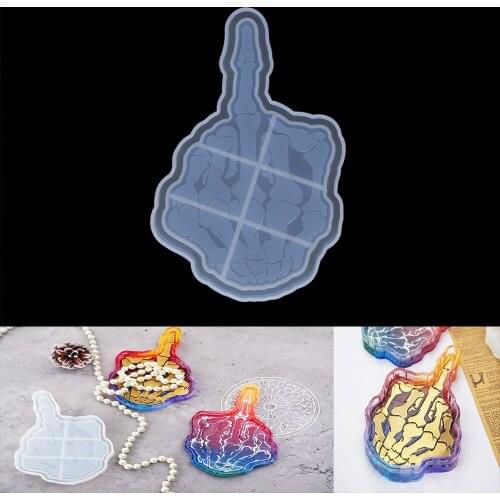 Finger Bones Salver Silicone Mold Skeleton Hand Plate Tray Epoxy Resin Mold For UV DIY Home Table Decoration Dish Crafts Tools