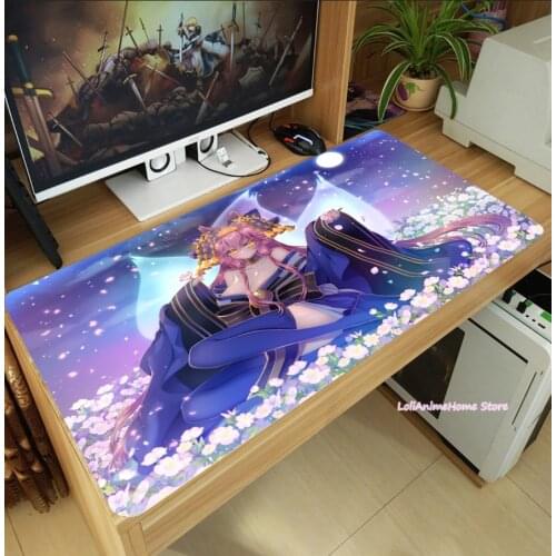 HOT Anime FGO Fate/Grand Order Tamamo no Mae Mouse Pad Thicken Laptop Gaming Mice Mat Table Keyboard Mat Anti-Slip Playmat