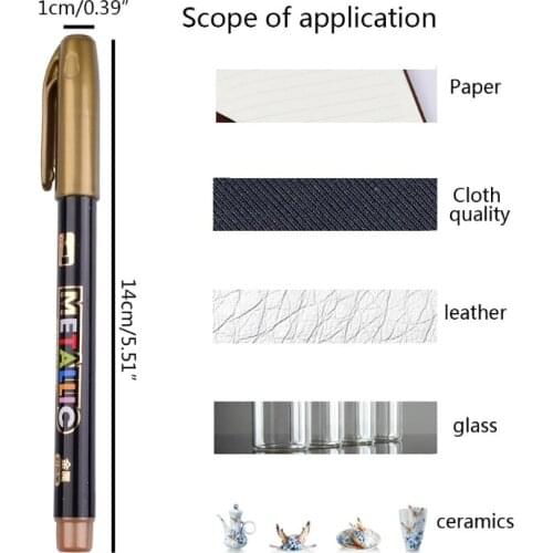 8 Colors Epoxy Resin Drawing Pen Acrylic Paint Highlights Metallic Permanent Marker Graffiti Point Pen